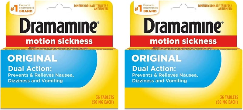 Motion Sickness Relief, Original Formula, 36 Count (Pack of 2)