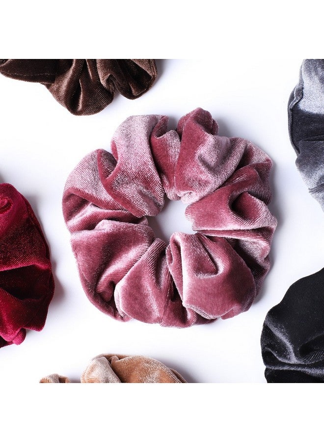 وولاين 6 ربطات شعر كبيرة من المطاط المخملي، أربطة شعر كبيرة الحجم، ربطات شعر ناعمة للنساء، 6 ألوان - Image 2