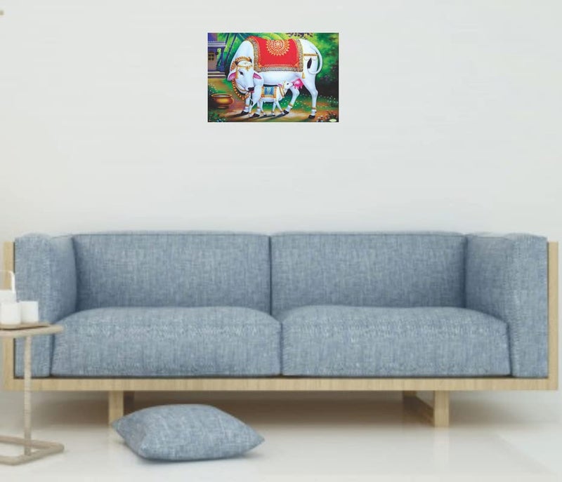Byte Shop Kamdhenu Cow Multicolor Wall Posters 18x12 - Image 4
