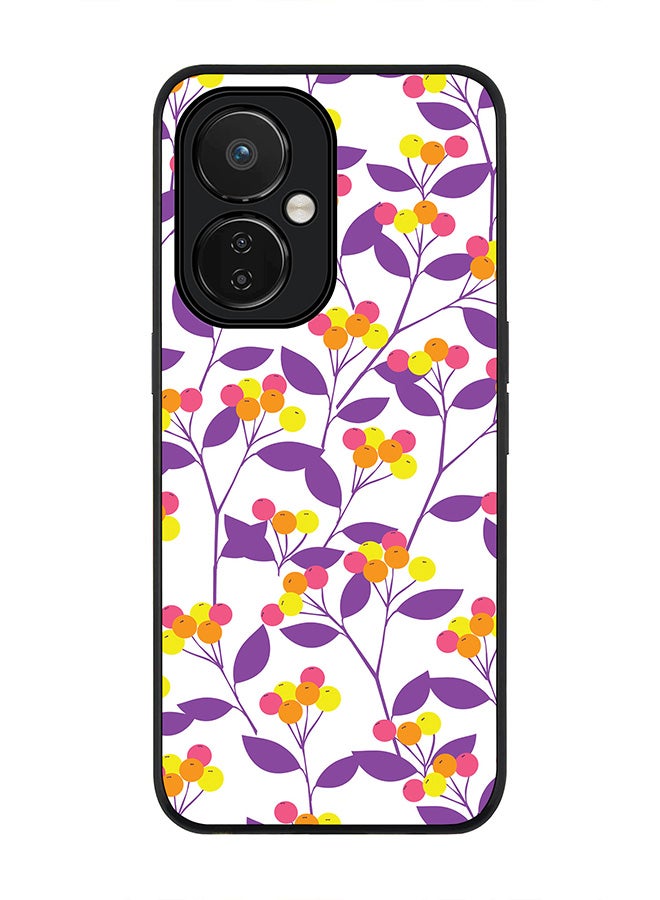 Stylizedd Rugged Black edge case for Nord CE 3 Lite Slim fit Soft Case Flexible Rubber Edges Anti Drop TPU Gel Thin Cover - Purple Spring - Image 1