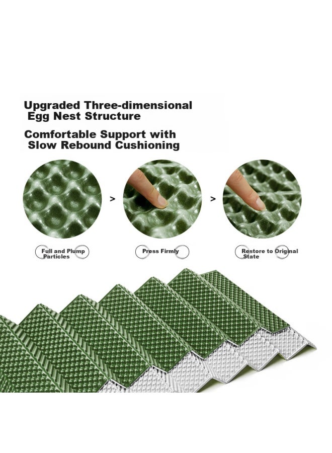 Pelliot Outdoor Moisture-proof Mat Camping Folding Portable Thickened Egg Nest Mat For Mountaineering Hiking Egg Slot Mat 16502851 Olive Green - Image 2