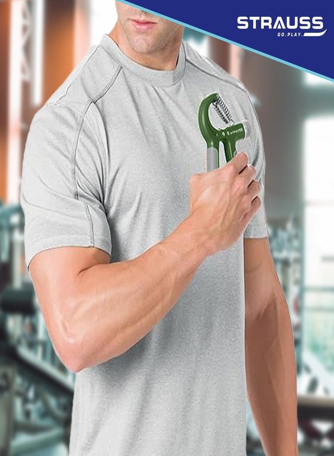 Strauss Adjustable Hand Grip| Adjustable Resistance (10KG - 40KG) | Hand Gripper for Home & Gym Workouts | Perfect for Finger & Forearm Hand Exercises for Men & Women (Dark Green) - Image 5