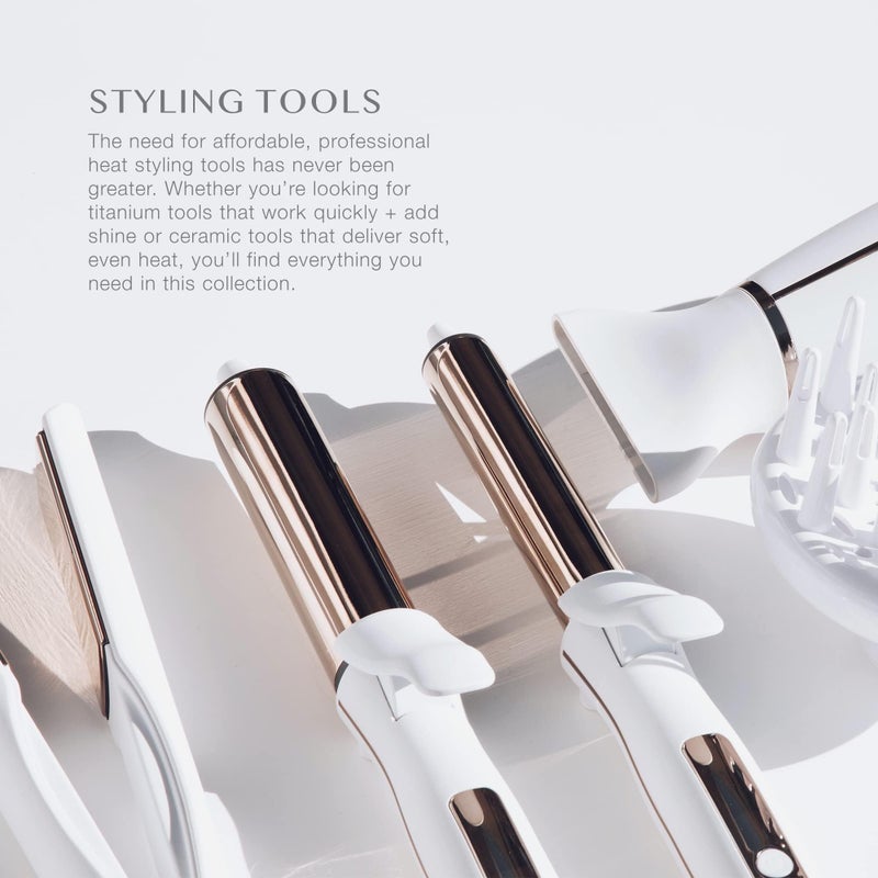 Kristin Ess Kristin Ess Hair 2 Inch Titanium Curling Iron for Big Blowout Waves + Volume-2” Salon Professional Wide + Large Barrel Curling Iron - Auto Shut-Off - Smooth+Shiny Loose Waves for Medium to Thick Hair - Image 5
