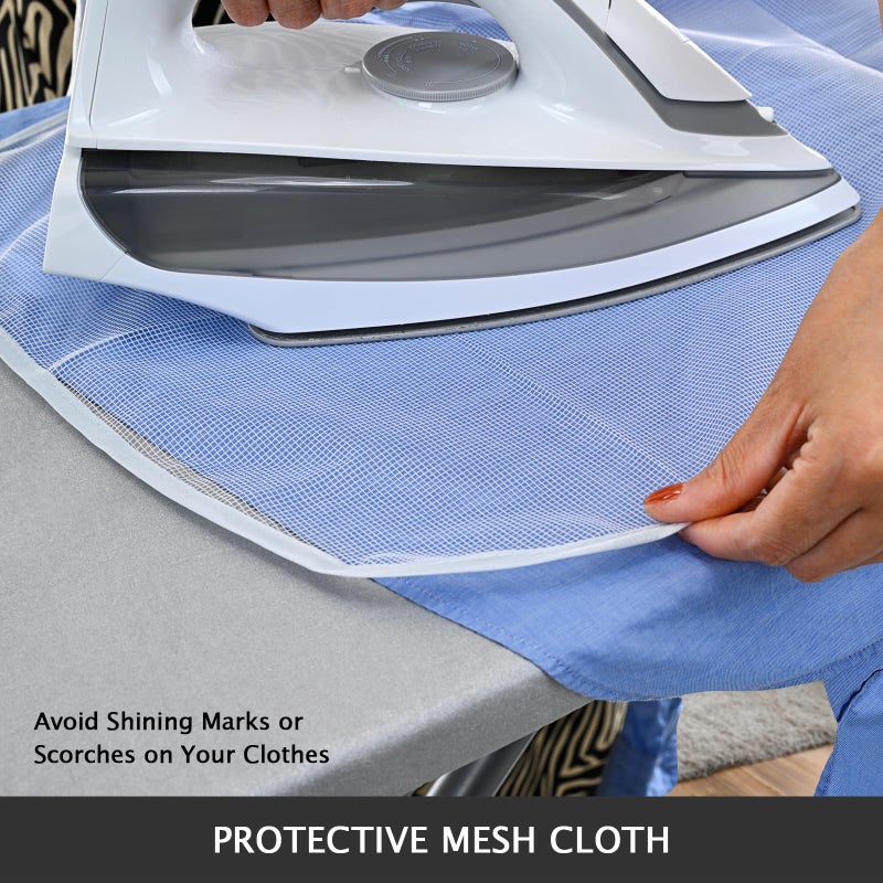 SheeChung Ironing Board Cover and Pad for Extra Wide 18 x 49 Ironing Boards,Premium Heavy Duty 4-Layer Silicone Coated Cover with 2mm Foam and 4mm Felt,Resists Scorching and Staining (49”x18”,Size C) - Image 5