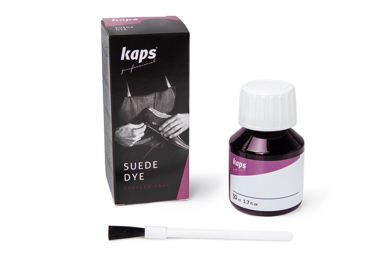 Kaps Nubuck & Suede Shoe Dye, Fix Repair Color and Paint Shoes Bags and Leather Goods, with Application Brush, Many Colors, by Kaps (129 - Light Brown) - Image 1