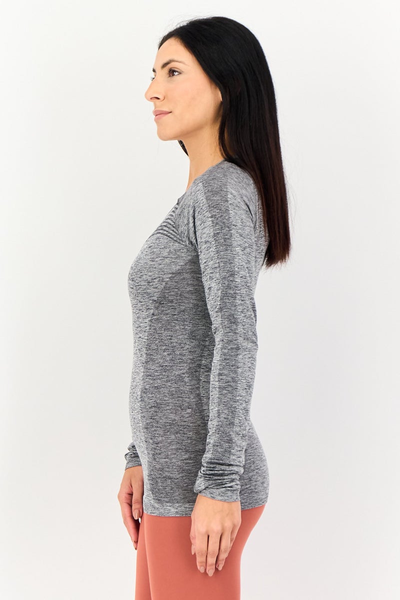 Nike Women Sportswear Fit Long Sleeve Outdoor T Shirt, Grey - Image 2