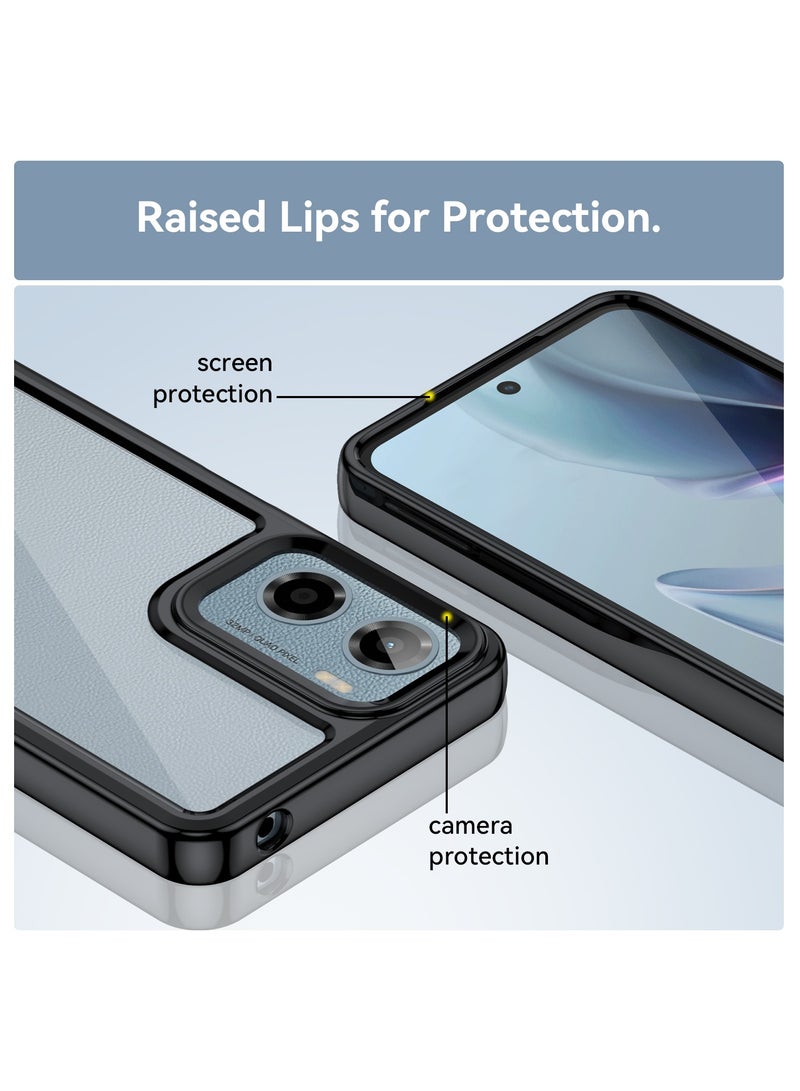 【1+1 Sets】 For Motorola Moto G05/ Motorola Moto E15 Case u0026 Screen Protector Transparent Frame Protective Cover with Tempered Glass Screen Protector - Image 5