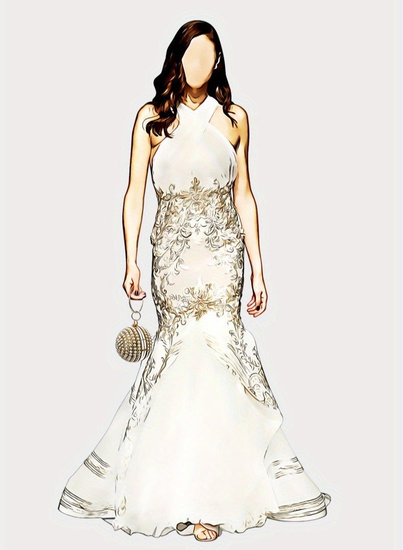 1pc Pearl Studded Diamond Dinner Ball Handbag – Ladies’ Evening Dress Shoulder Bag, Elegant Messenger Chain Bag, Bridal Party Handbag - Image 2