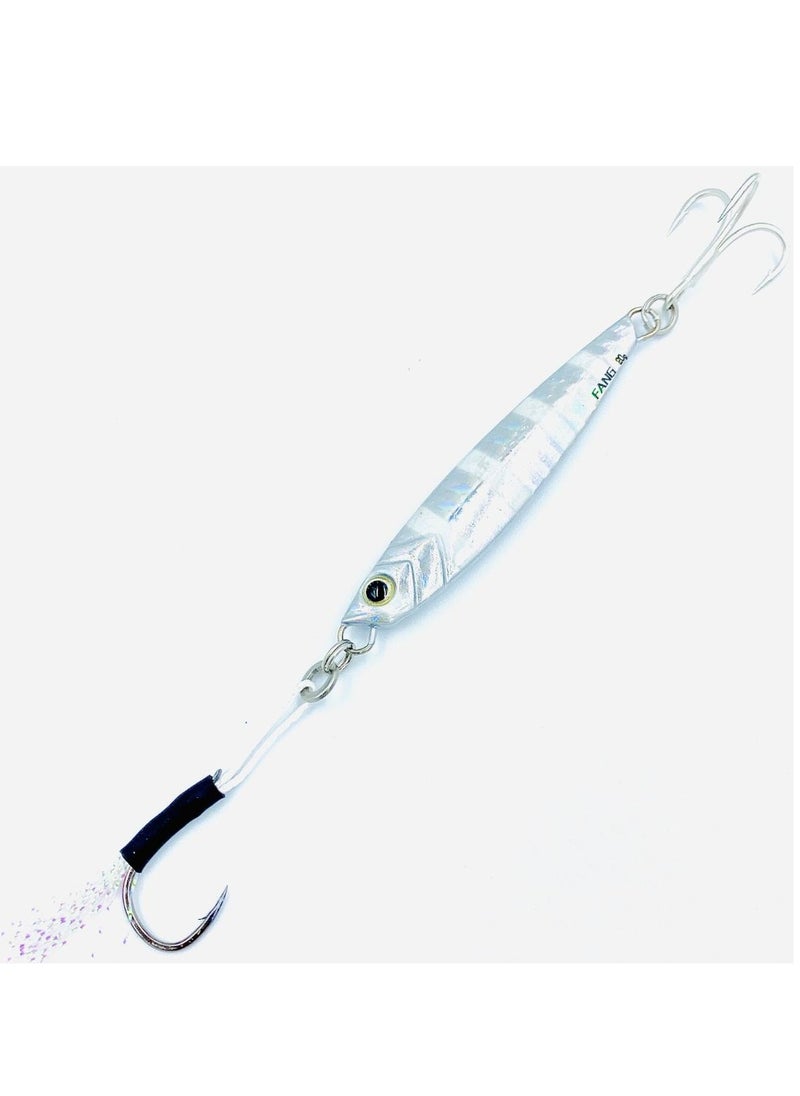 oakura Silver Zebra Jig 30G Weights, Bkk Hook, 10 Mesmerizing Colors - Lightweight Gear For Epic Fishing Adventures  - Image 1