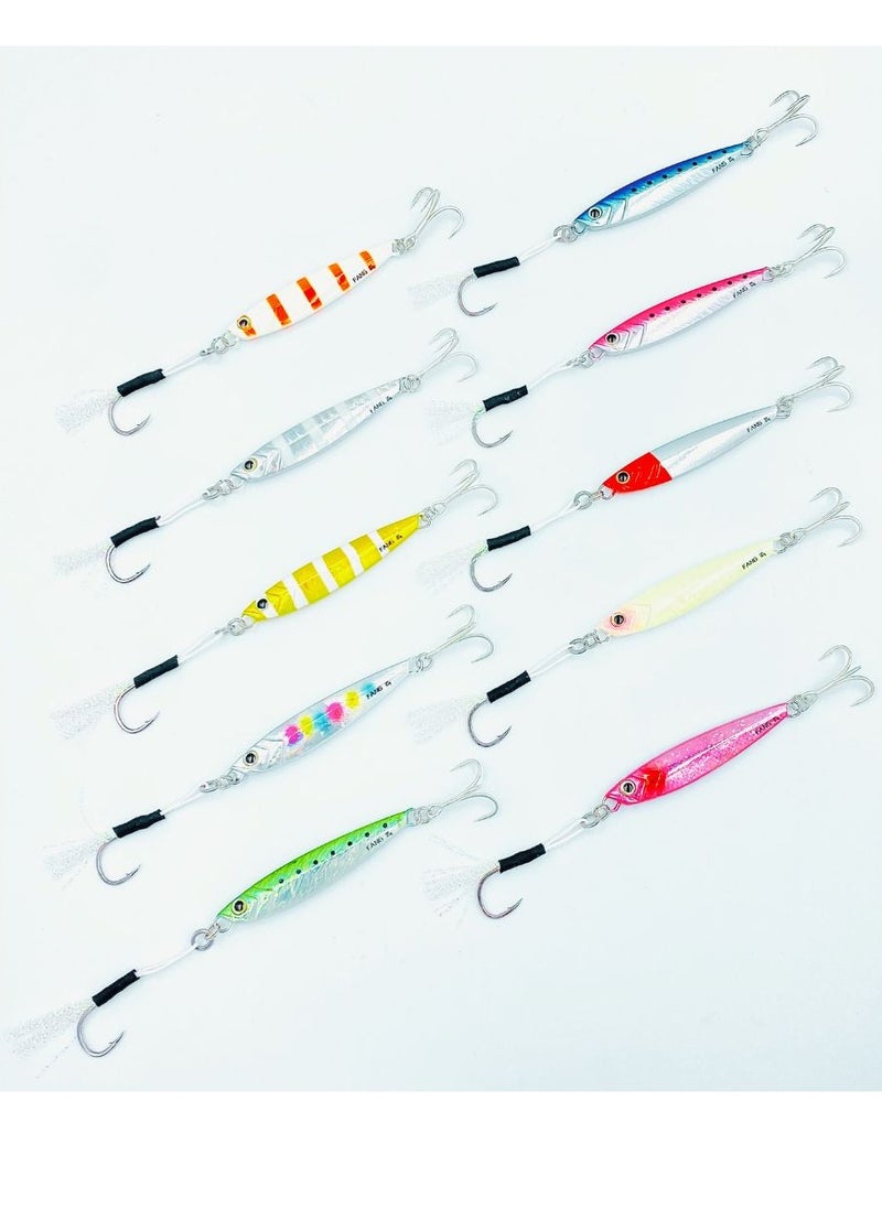 oakura Silver Zebra Jig 30G Weights, Bkk Hook, 10 Mesmerizing Colors - Lightweight Gear For Epic Fishing Adventures  - Image 4