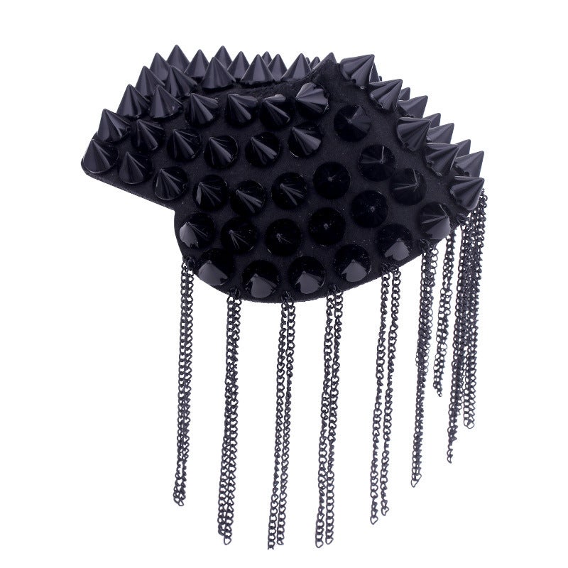 Rivet Fashion Accessory Unisex Stage Epaulettes C3 Black  - Image 1