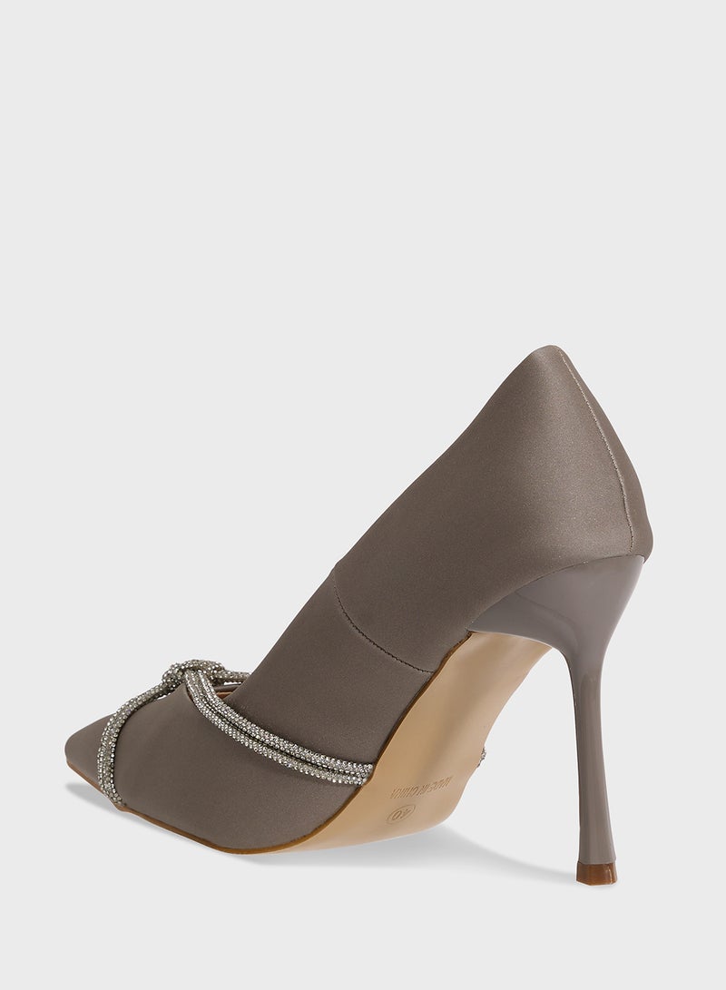 ELLA Diamante Heeled Pump  - Image 3