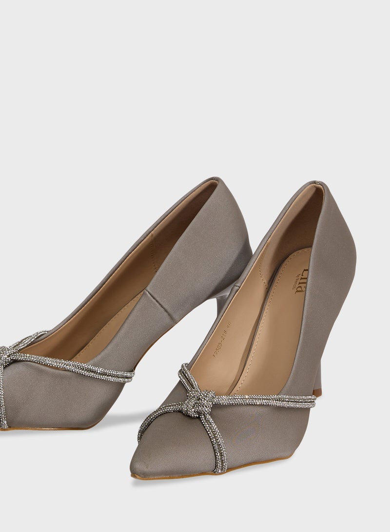 ELLA Diamante Heeled Pump  - Image 4