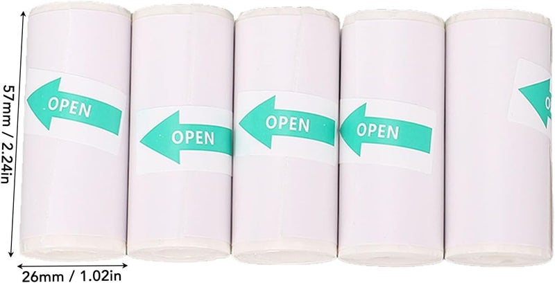 Portable Thermal Sticker Printer with Bluetooth Connectivity for Mobile Devices - Includes 10 Rolls of 57 x 26 mm Self Adhesive Paper - Inkless Printing for Office and Personal Use - Image 3