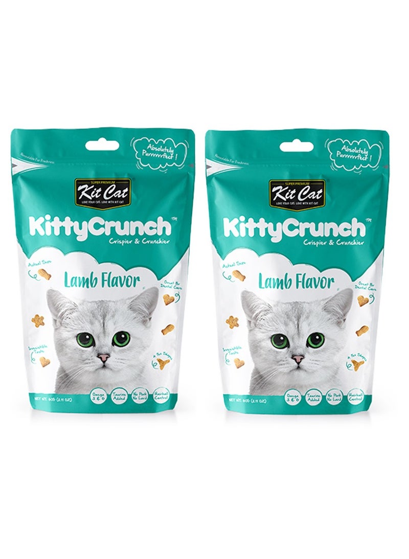 Kit Cat 2pcs Kitty Crunch Lamb Flavor 2x60g - Image 1