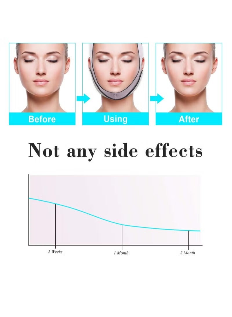 حزام تنحيف الوجه، حزام شد الذقن والخد على شكل حرف V بدون ألم، حزام تشكيل الوجه، لمكافحة الشيخوخة والتجاعيد وتقليل الذقن المزدوجة ومضاد للشخير (أرجواني) - Image 4