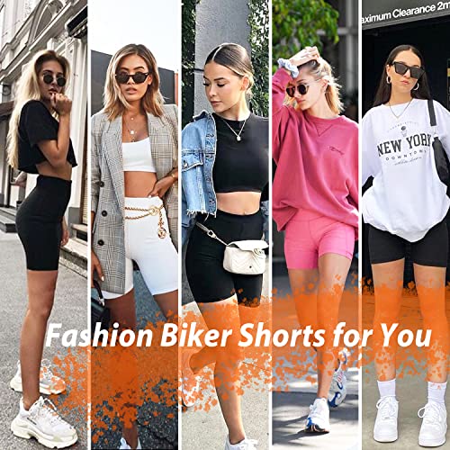 MOREFEEL 3 Pack Biker Shorts Women with Pockets – 5" Tummy Control High Waisted Workout Gym Yoga Athletic Shorts - Image 3