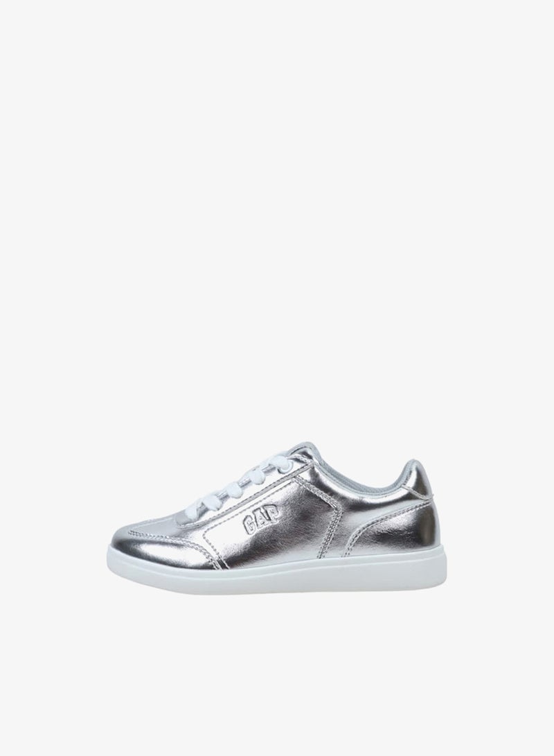 GAP Girls' Metallic Sneakers with Lace-Up Closure - SEATTLE - Image 2