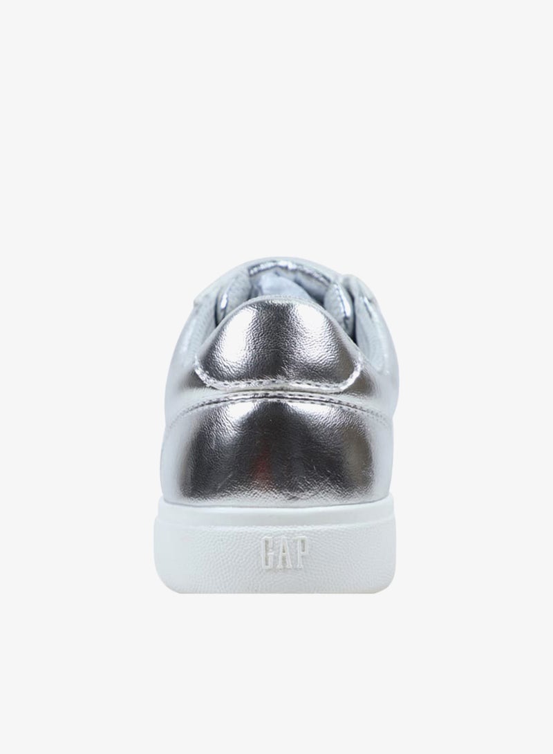 GAP Girls' Metallic Sneakers with Lace-Up Closure - SEATTLE - Image 3
