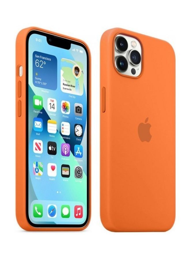 حافظة واقية لهاتف آيفون 13 برو ماكس غطاء سيليكون ناعم مضاد للخدش لهاتف آيفون 13 برو ماكس برتقالي - Image 1