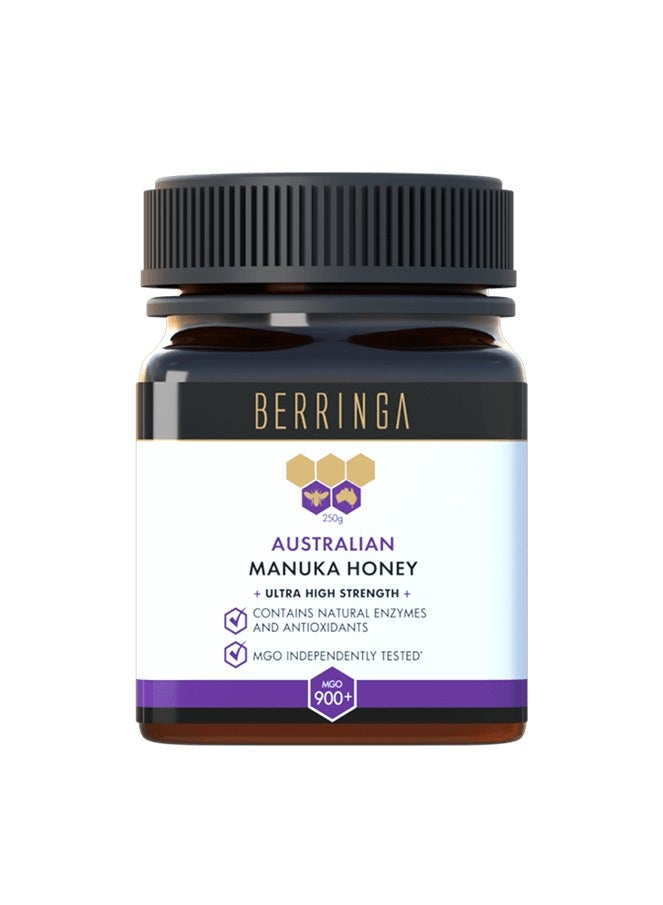 BERRINGA Australian Manuka Honey MGO 900+ 250g – Ultra Premium Antibacterial Honey