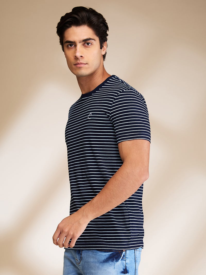 Being Human Dark Wash Crew Neck T-Shirt For Men - Image 3