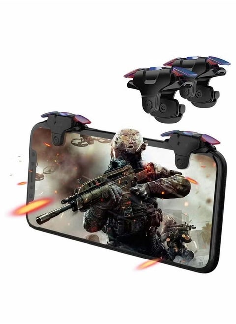 جهاز تحكم هاتف بلوتوث لألعاب PUBG Mobile، مشغل لعبة محسن بأزرار ملونة حساسة للزناد والتصويب لألعاب Knives Out/ Rules of Survival/ Pubg.