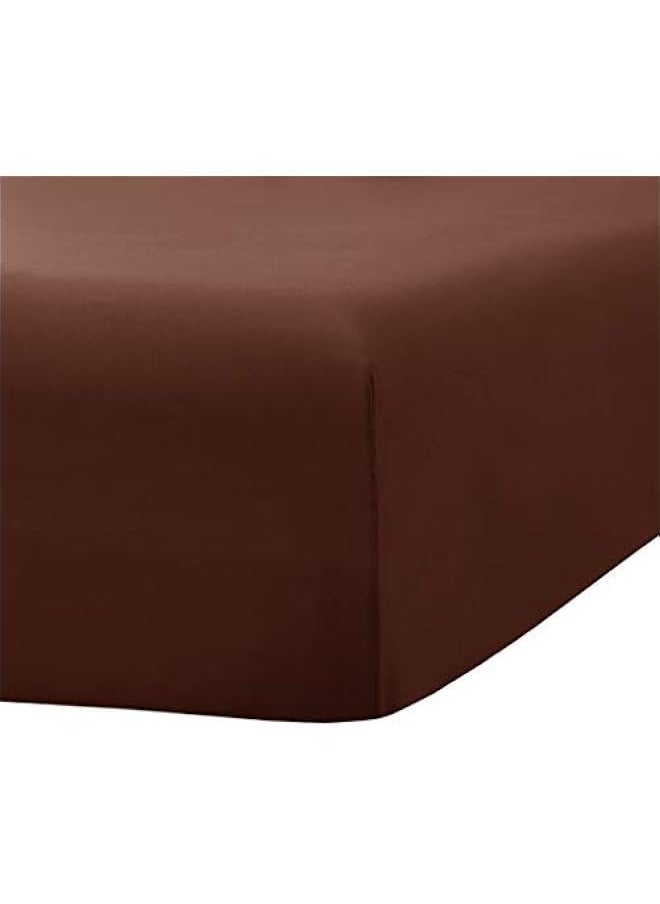 Generic Coffee Twin Fitted Sheet is Made of Brushed Microfiber with Superior Breathability and Softness Compared-The Mattress Covers Have Shrink and Fade Resistant  - Image 2