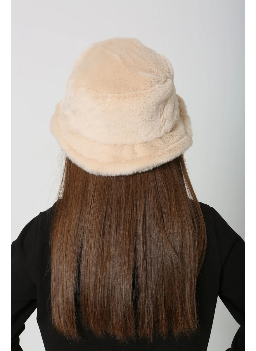 REMSA Kids Plush Bucket Hat Rkş-Ç-01-Beige