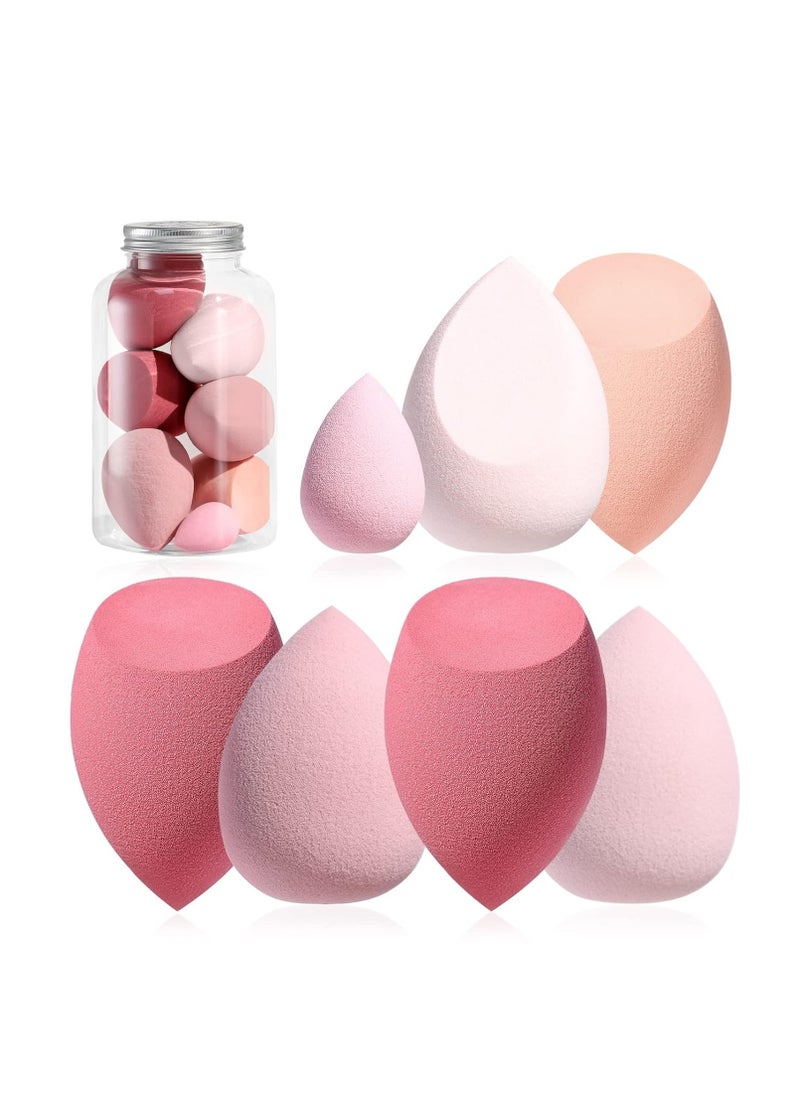 BS Mall Makeup Sponge Set BS-MALL Blender Sponges 7 Pcs for Liquid, Cream, and Powder, Multi-colored with 1 Mini Makeup Sponge Pink (A-Pink)  - Image 1