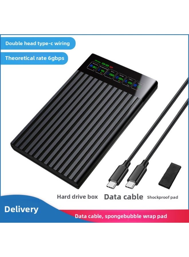 Smart Digital Display 2.5 "Laptop External Type-c Mobile Hard Disk Box SATA Serial Port-Color:U25T-P-AC  - Image 5