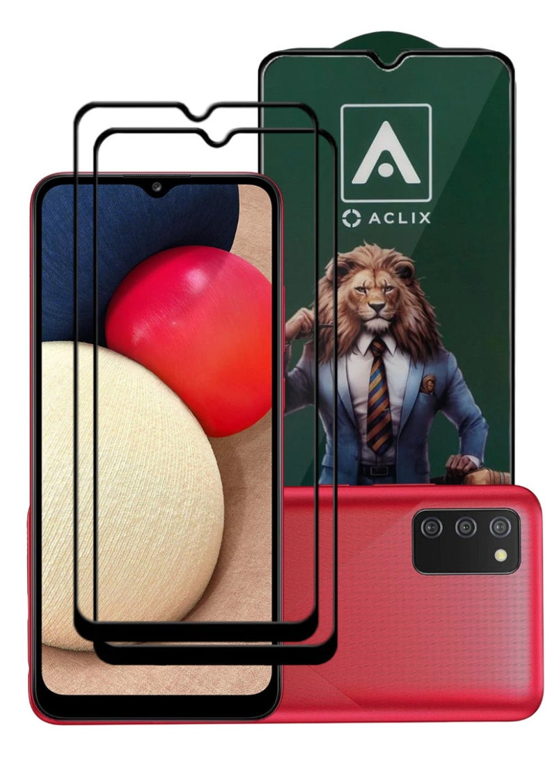 ACLIX 2 Pieces Antistatic ESD Dustproof Premium Quality High Definition Tempered Glass Screen Protector Designed For Samsung Galaxy A02s - Image 1
