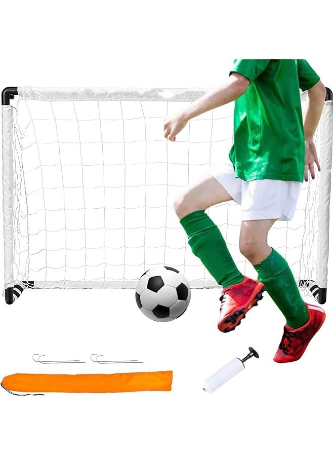 Soccer Goal, No Assembly Required Portable Soccer Goal, with Storage Bag, Pins, Football and Pump Training for Outdoor & Backyard Training Soccer Goals, Lightweight Backyard Workouts for Kids  - Image 1
