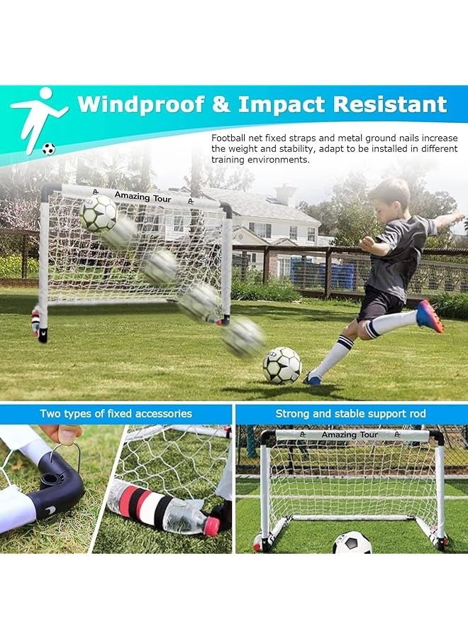 Soccer Goal, No Assembly Required Portable Soccer Goal, with Storage Bag, Pins, Football and Pump Training for Outdoor & Backyard Training Soccer Goals, Lightweight Backyard Workouts for Kids  - Image 3