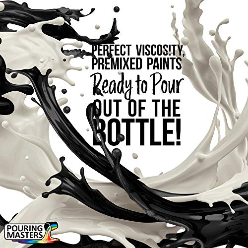 POURING MASTERS Jet Black Acrylic Ready to Pour Pouring Paint - Premium 64-Ounce Pre-Mixed Water-Based - for Canvas, Wood, Paper, Crafts, Tile, Rocks and More - Image 2