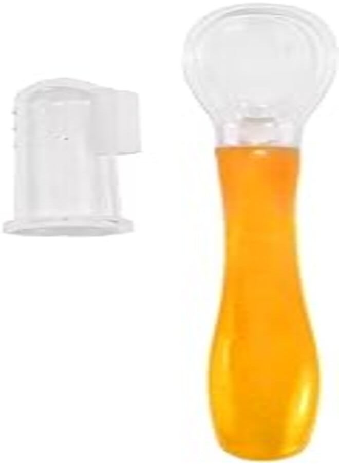 Fly Baby Fly Baby Set Of 2 Pieces Baby Finger Tooth Brush&Silicone Spoon-Orange 