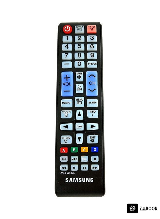 Zaboon Replacement Remote Control For LED HD TV Black/Blue/White
