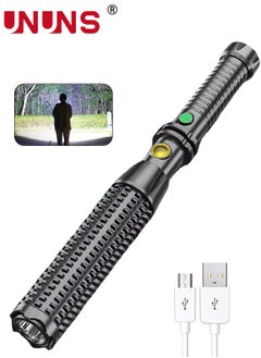 UNUNS USB Rechargeable Led Flashlight High Lumens, Bright LED Tactical Flashlight, 3 Modes Adjustable Zoomable Emergency Waterproof Flashlight  - Image 1