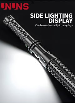 UNUNS USB Rechargeable Led Flashlight High Lumens, Bright LED Tactical Flashlight, 3 Modes Adjustable Zoomable Emergency Waterproof Flashlight  - Image 4