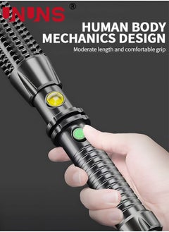 UNUNS USB Rechargeable Led Flashlight High Lumens, Bright LED Tactical Flashlight, 3 Modes Adjustable Zoomable Emergency Waterproof Flashlight  - Image 3