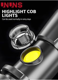UNUNS USB Rechargeable Led Flashlight High Lumens, Bright LED Tactical Flashlight, 3 Modes Adjustable Zoomable Emergency Waterproof Flashlight  - Image 5