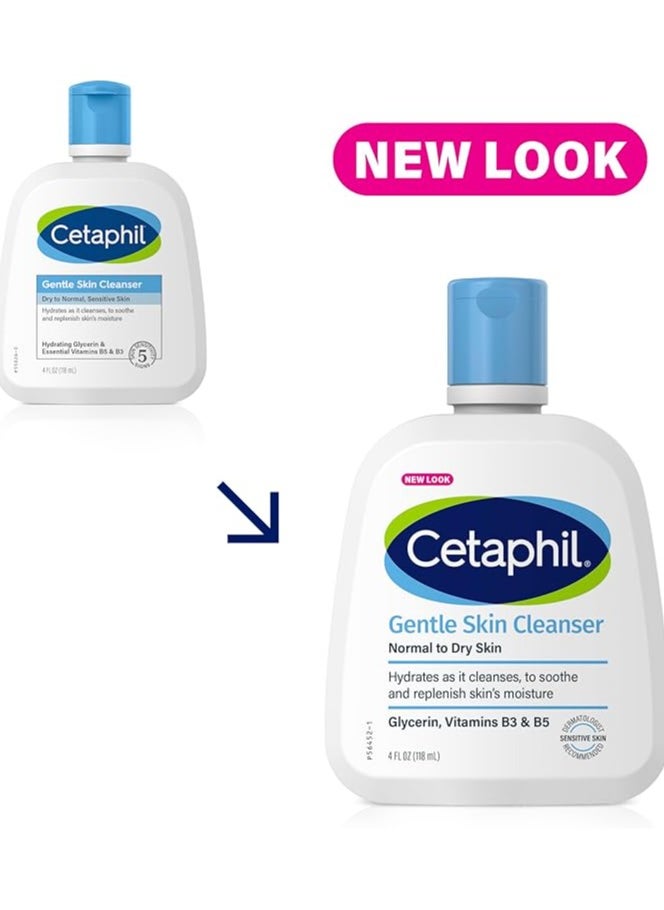 Cetaphil Cetaphil Gentle Skin Cleanser, For Men & Women, Dry to Normal and Sensitive Skin, Unscented, 4 FL.0Z (118ml)  - Image 2
