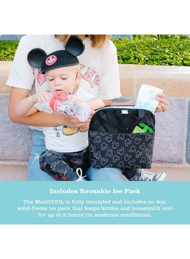 J.L. Childress Disney Baby by J.L. Childress MaxiCOOL 4-Bottle Breastmilk Cooler, Baby Bottle Bag & Baby Food Bag - Breastmilk Cooler Bag for Travel - Mickey, Black  - Image 4