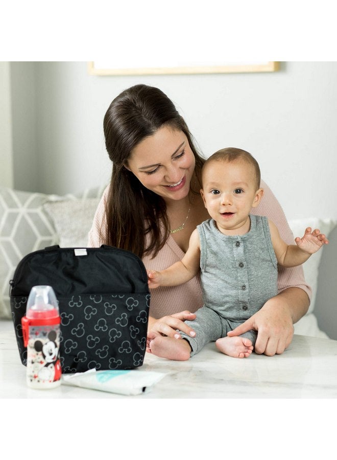 J.L. Childress Disney Baby by J.L. Childress MaxiCOOL 4-Bottle Breastmilk Cooler, Baby Bottle Bag & Baby Food Bag - Breastmilk Cooler Bag for Travel - Mickey, Black  - Image 3