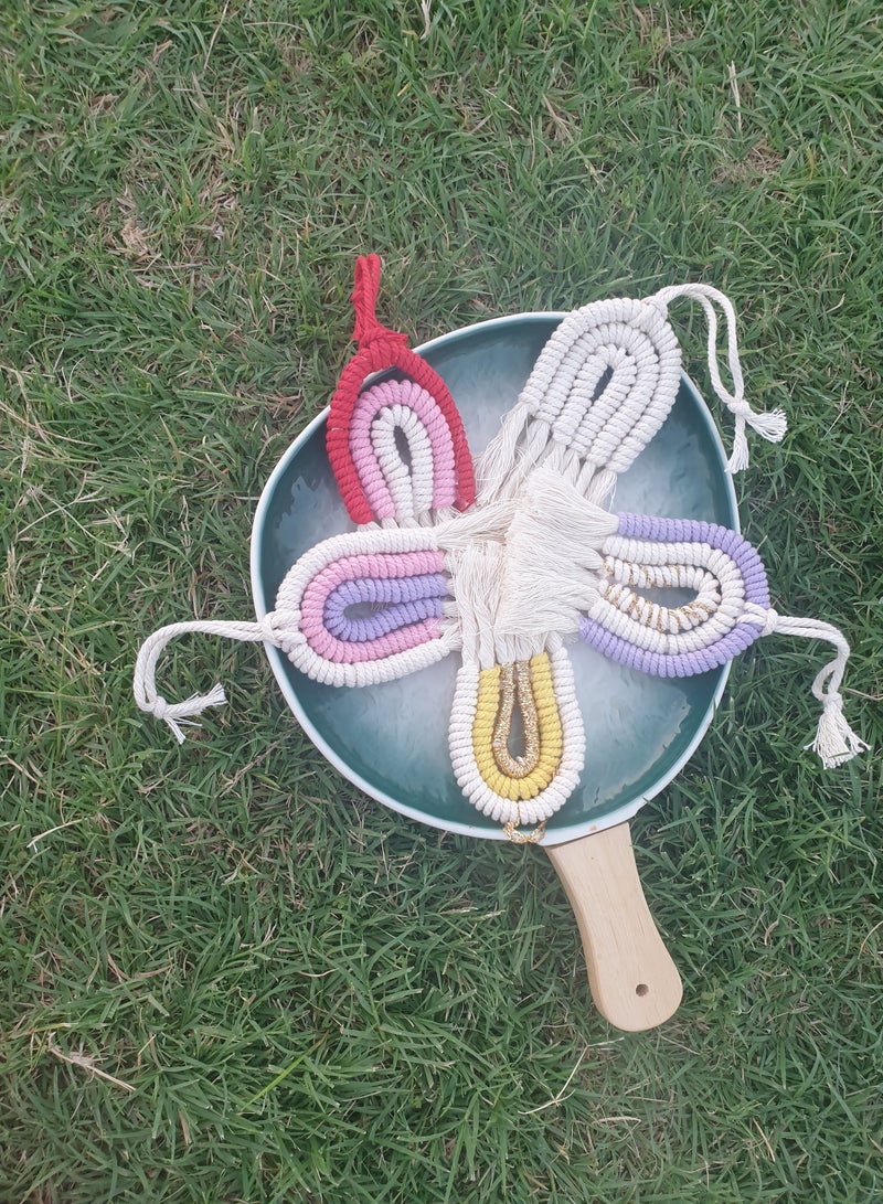 macrame sanu handmade macrame rainbow keychain / car hanging  - Image 1