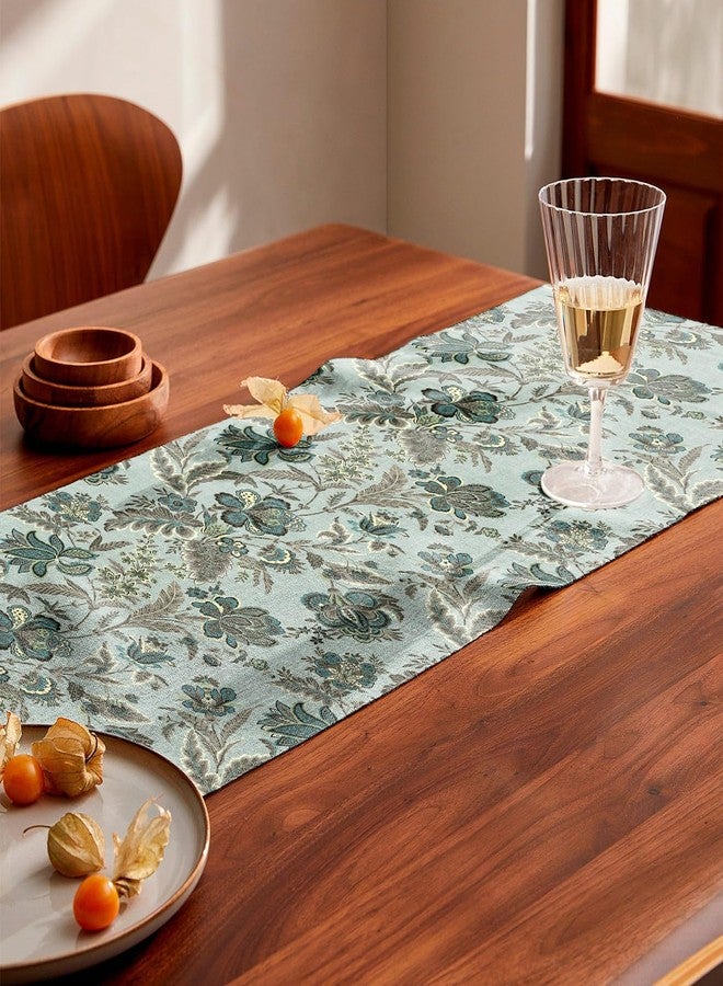 Casableu Calvia Green 6 Seater Table Runner Dust-Proof Table Runner for Dining Tabletop Decoration | Size: 13x72 Inches - Image 2