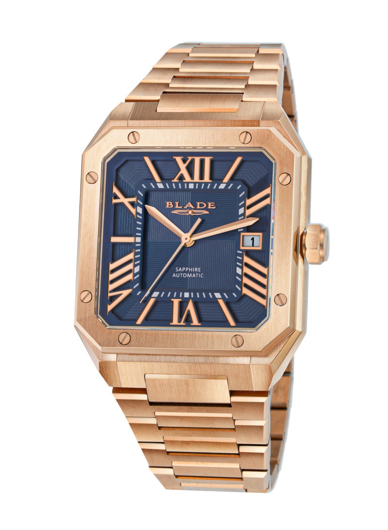 BLADE Magnus SS Automatic 24 Night 3655G2RBR SS Case & Band Calendar Men's Watch