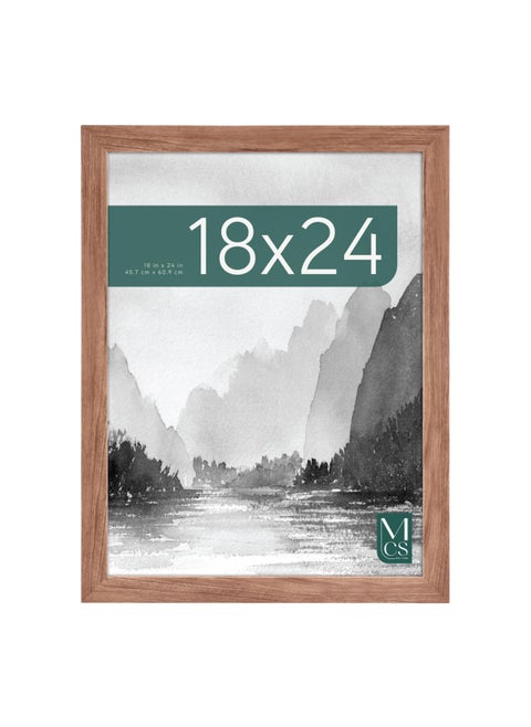 MCS Museum Poster Frame 18x24 Medium Oak Woodgrain Vertical  Horizontal Wall Hanging Large Picture Frame for Photos Posters  Art Prints 1Pack