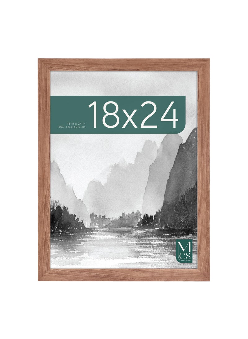 MCS MCS Museum Poster Frame 18x24 Medium Oak Woodgrain Vertical  Horizontal Wall Hanging Large Picture Frame for Photos Posters  Art Prints 1Pack 