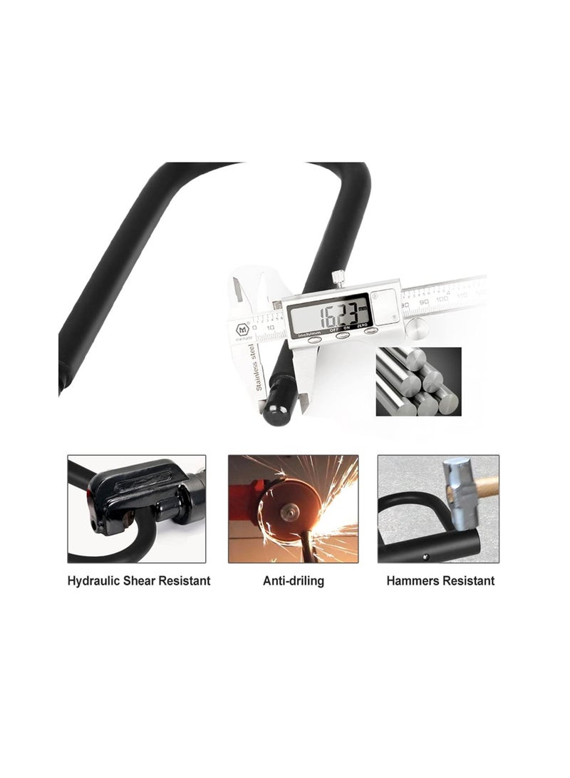 SOLARAE Heavy Duty Bike U Lock with 16mm Shackle, Secure Combination Lock and 4ft Security Cable, Ideal for E-Bikes, Mountain Bikes, and Road Bikes (Small Size) - Image 3